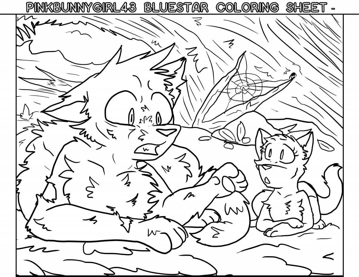 Dynamic warrior cats coloring page