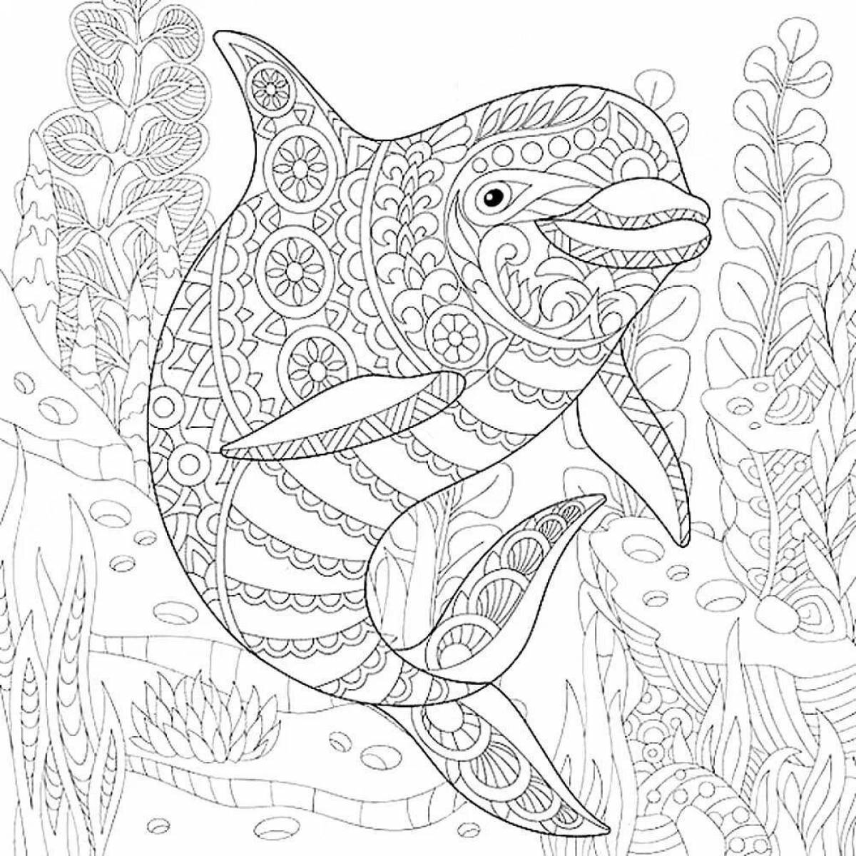 Sea Life Stress Relief Coloring Page