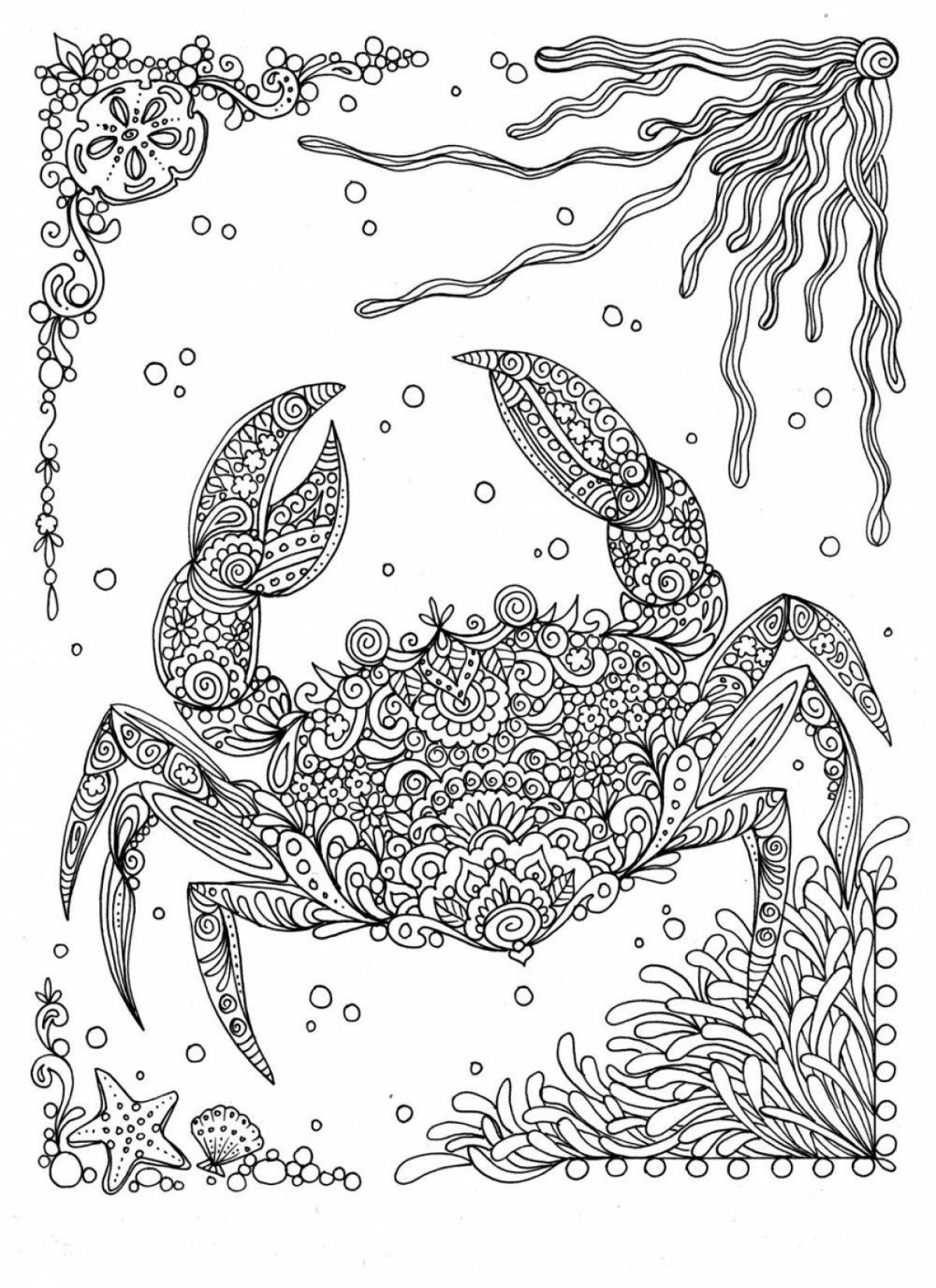 Fabulous antistress marine life coloring book