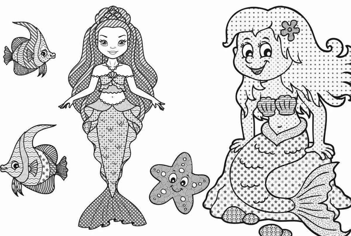 Dazzling coloring mermaid toka boka