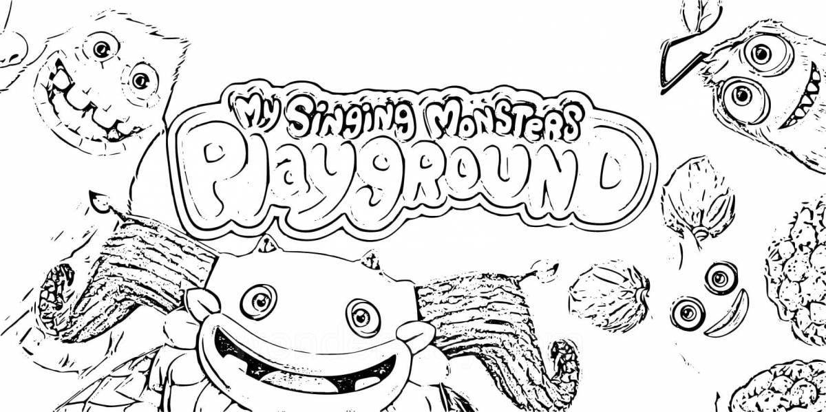 Fun coloring monsters around the princess