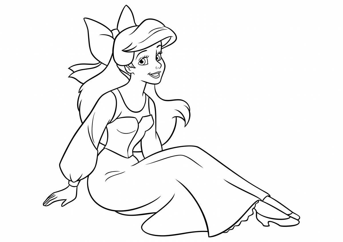 Fun coloring princess ariel mermaid