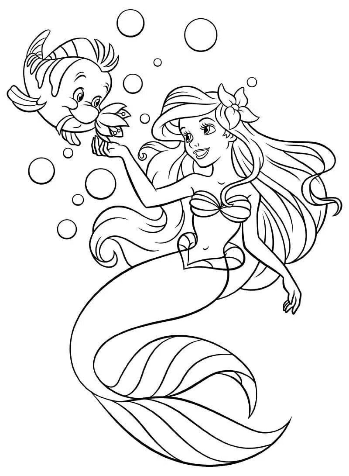 Princess ariel's dazzling mermaid coloring book