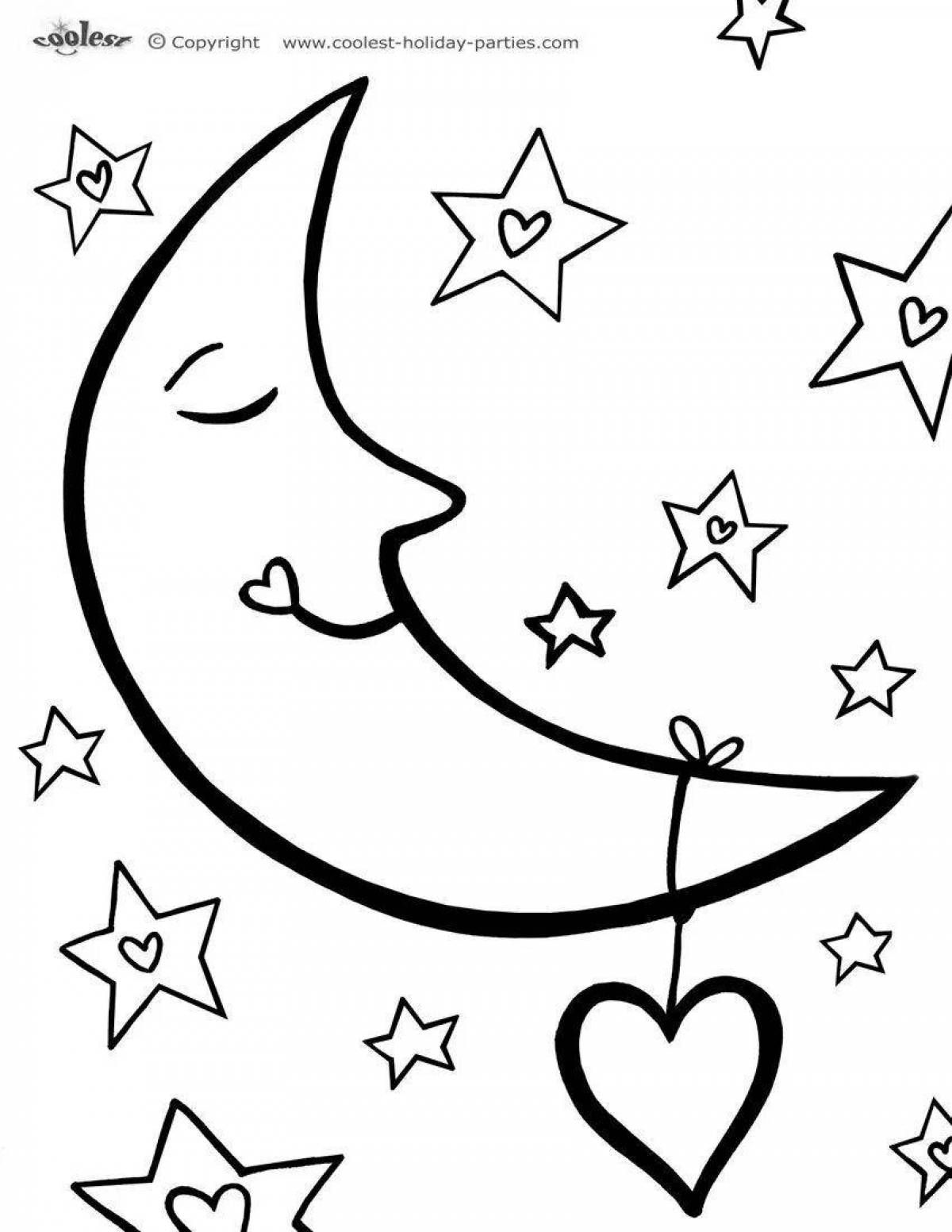 Glorious night coloring pages for kids