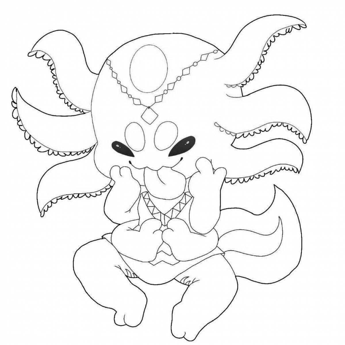 Axolotl fun coloring from minecraft