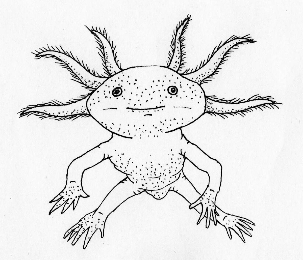 Cute minecraft axolotl coloring book