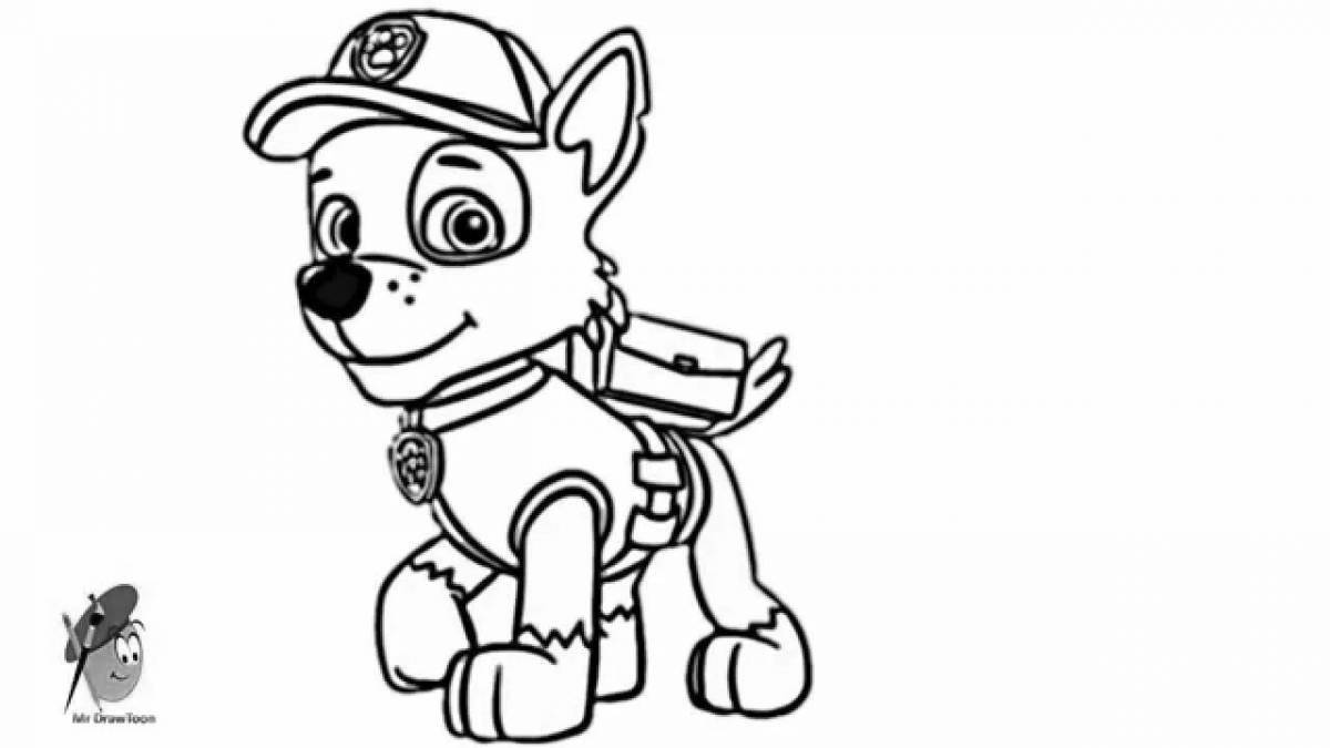 Cute cartoon paw patrol coloring book