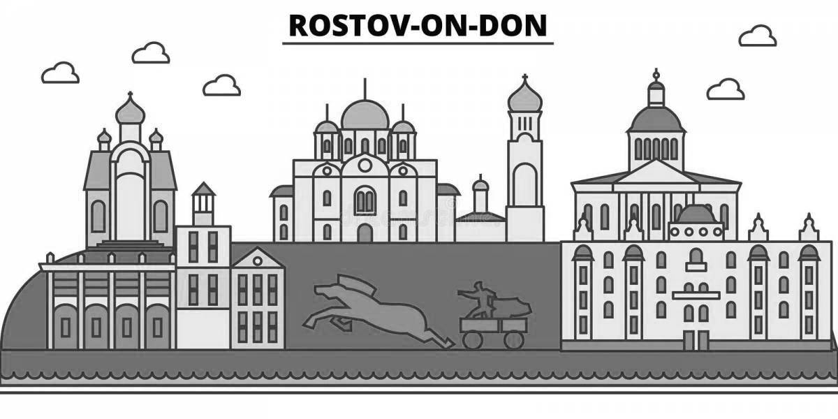 Colorful rostov-on-don coloring book