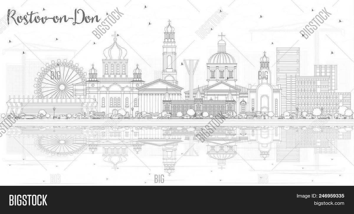 Coloring page charming rostov-on-don