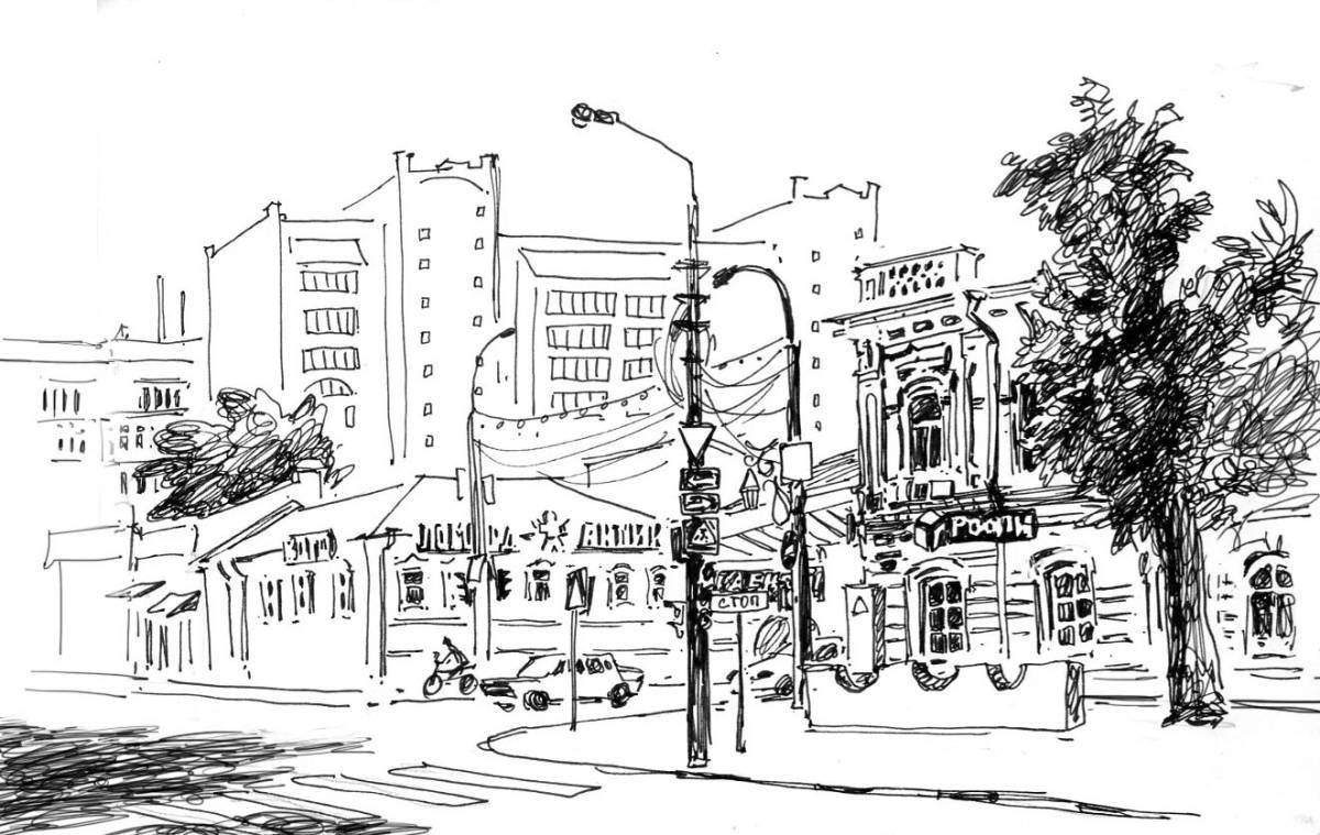 Cute rostov-on-don coloring book