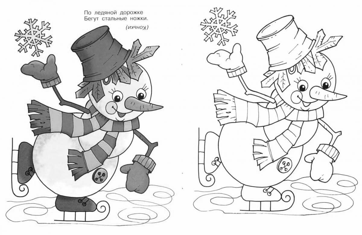 Luxury winter coloring book