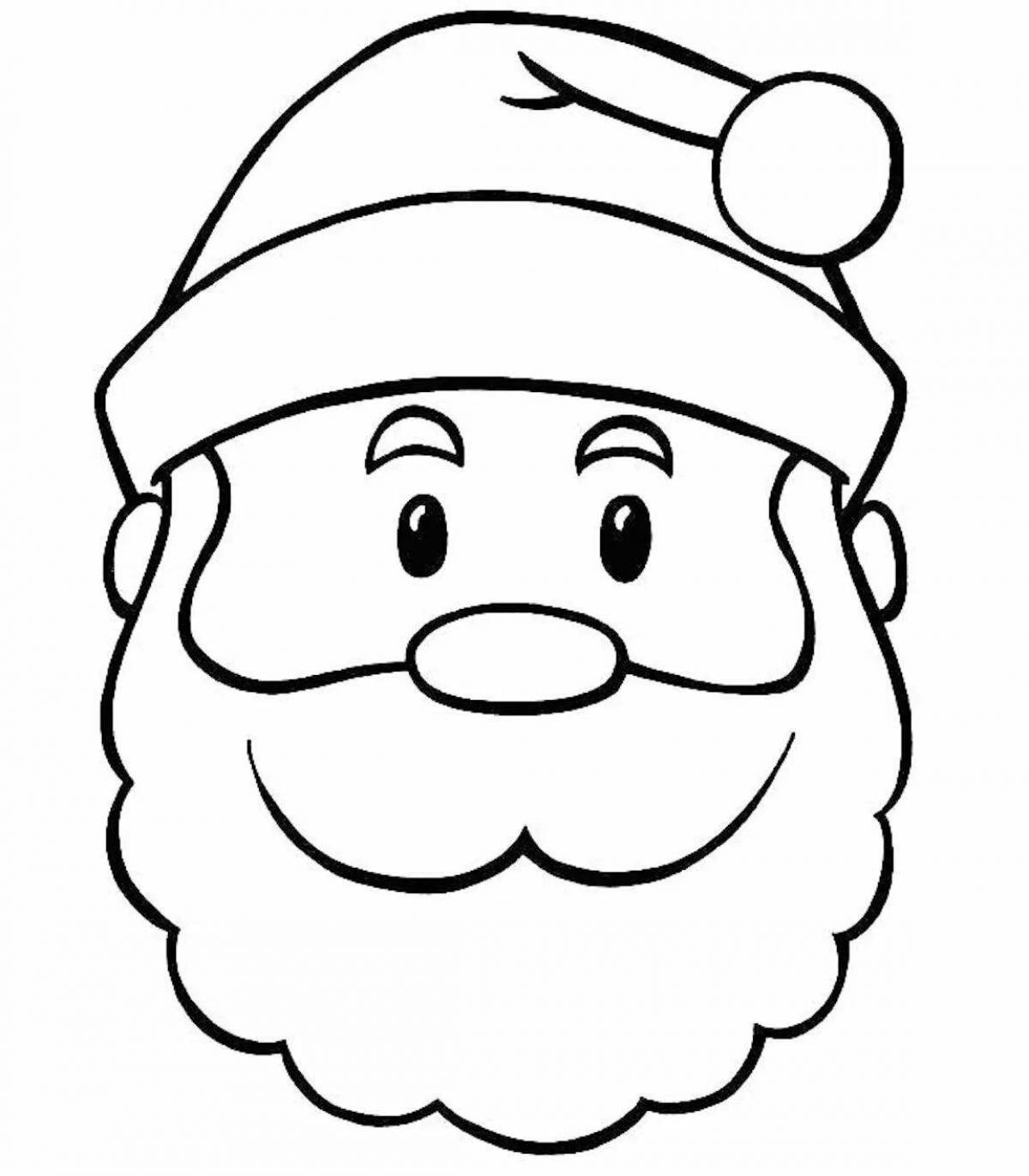 Coloring page happy santa claus