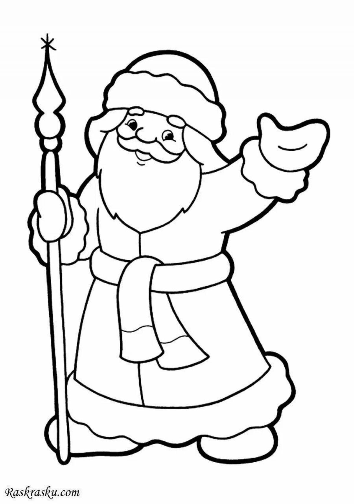 Fun coloring santa claus