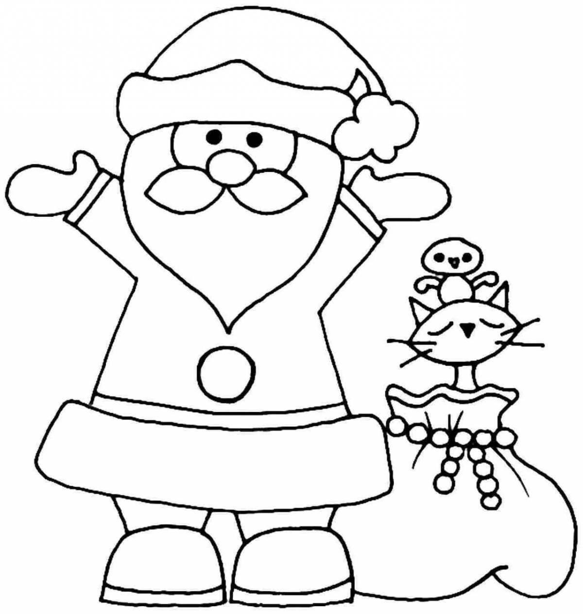 Charming santa claus coloring book