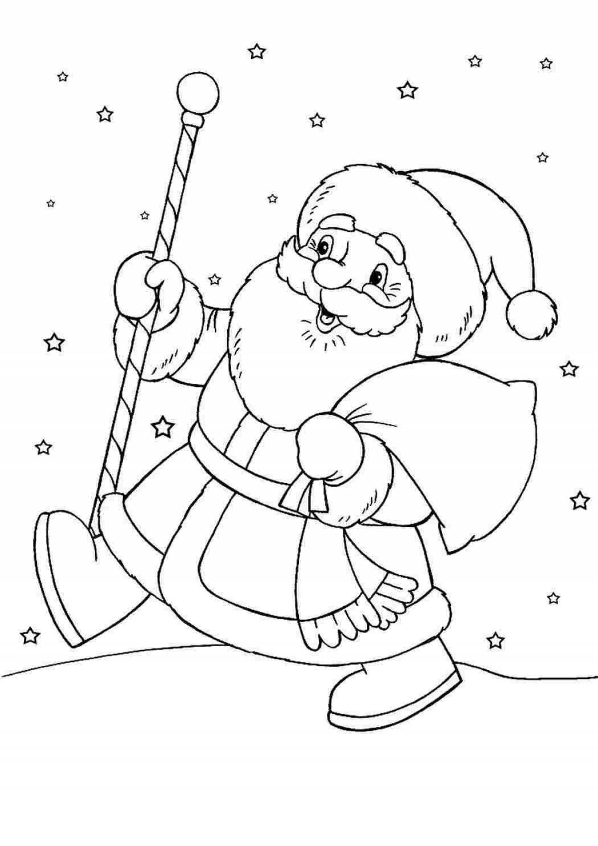 Funny santa claus coloring book
