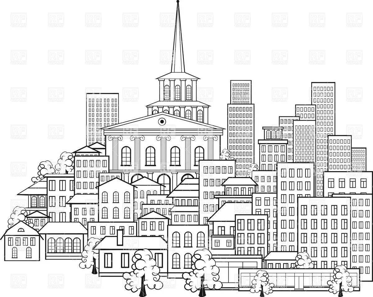 Playful Yekaterinburg coloring book for kids