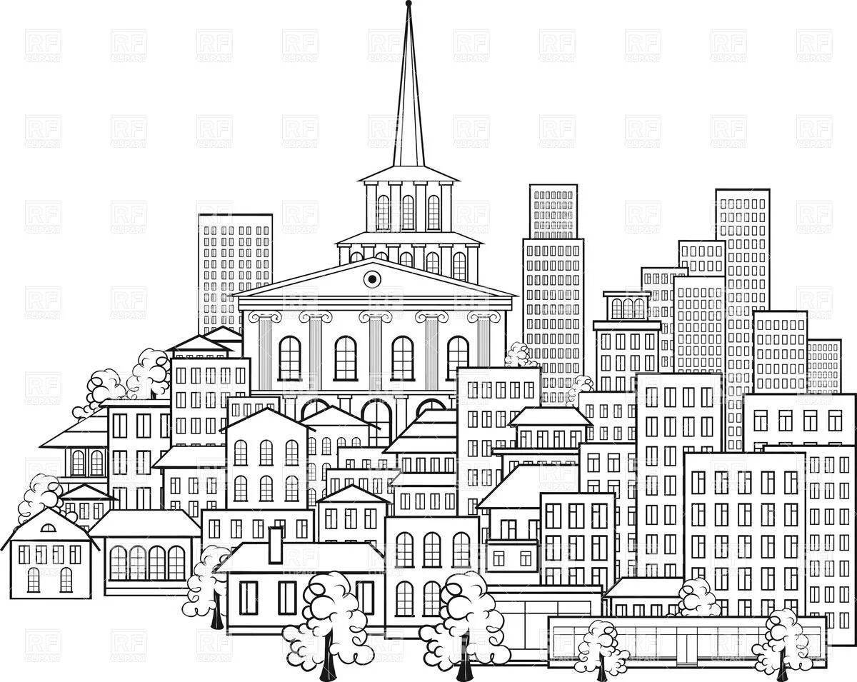 Playful Yekaterinburg coloring book for kids