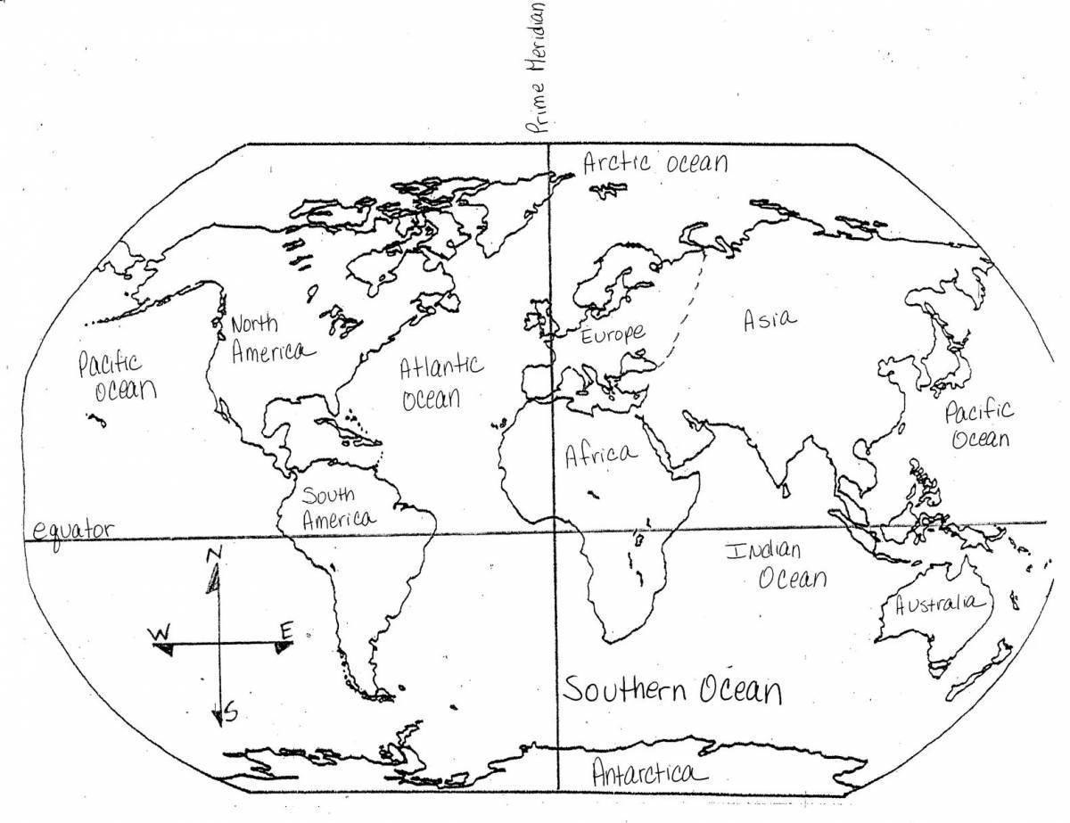 Bright continents and oceans