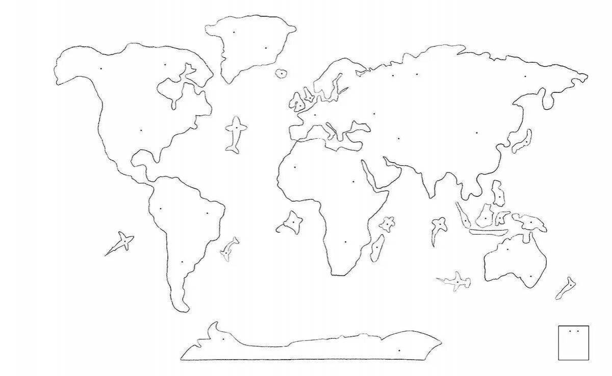 Playful continents and oceans