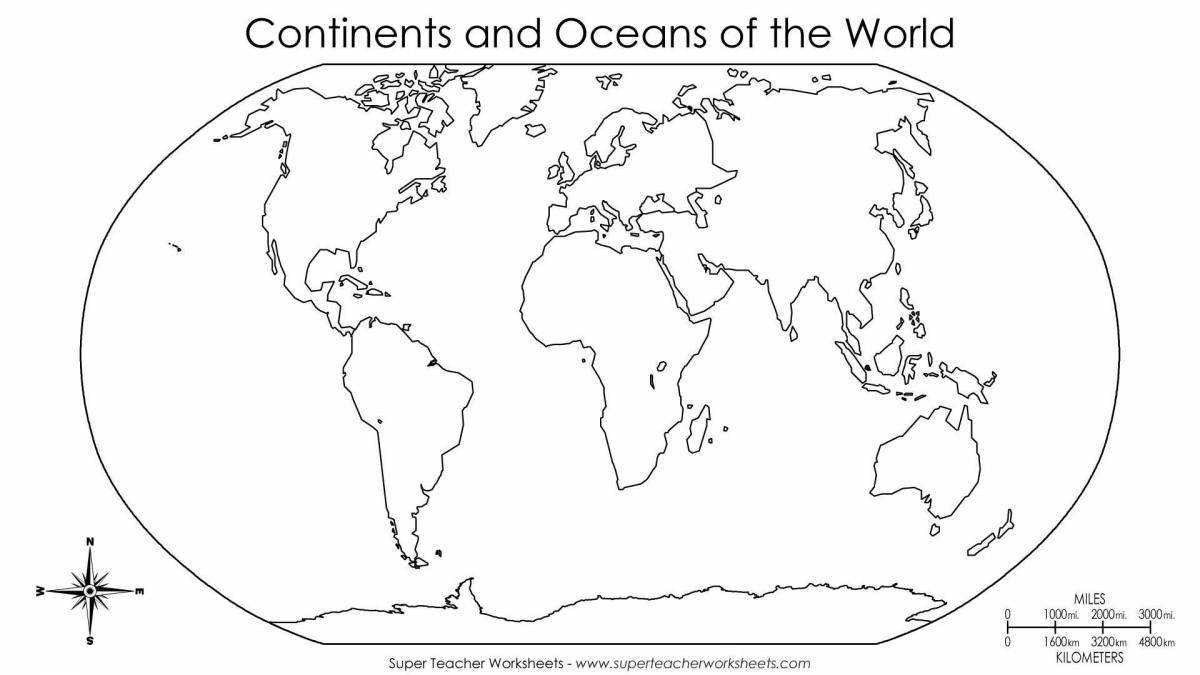 Blissful continents and oceans