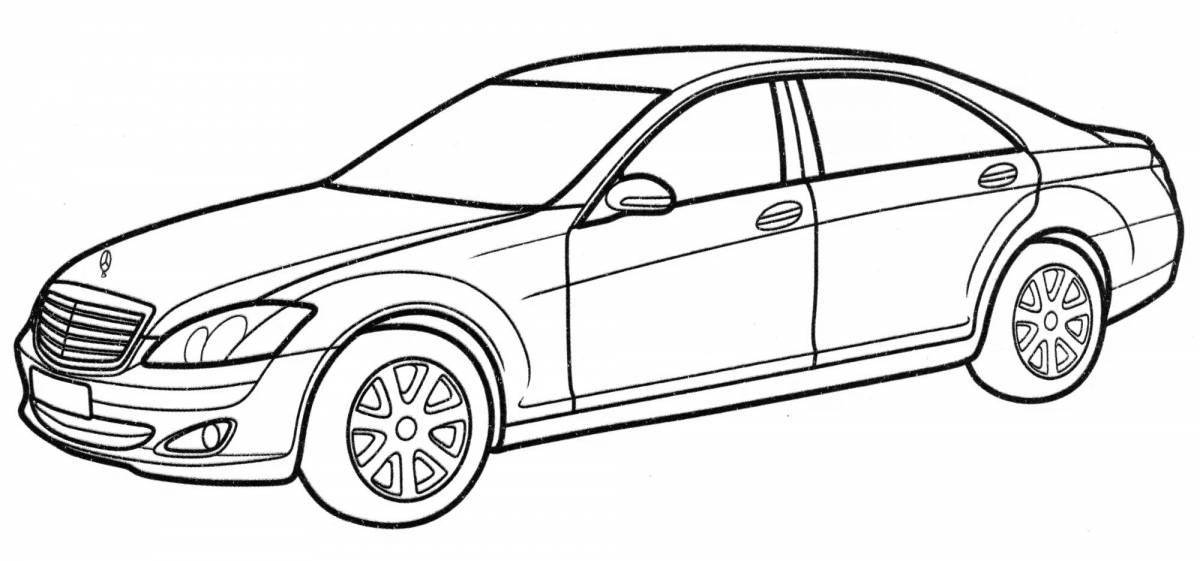 Exquisite mercedes s class coloring page