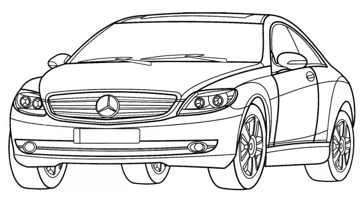 Fantastic mercedes s class coloring page