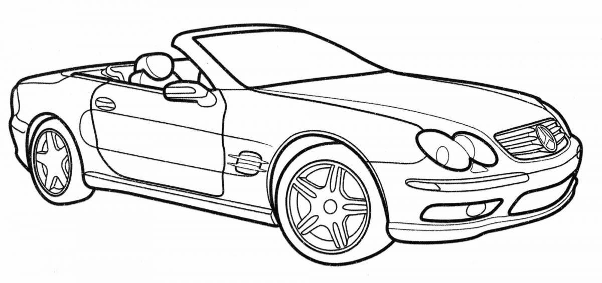 Exuberant mercedes s class coloring book