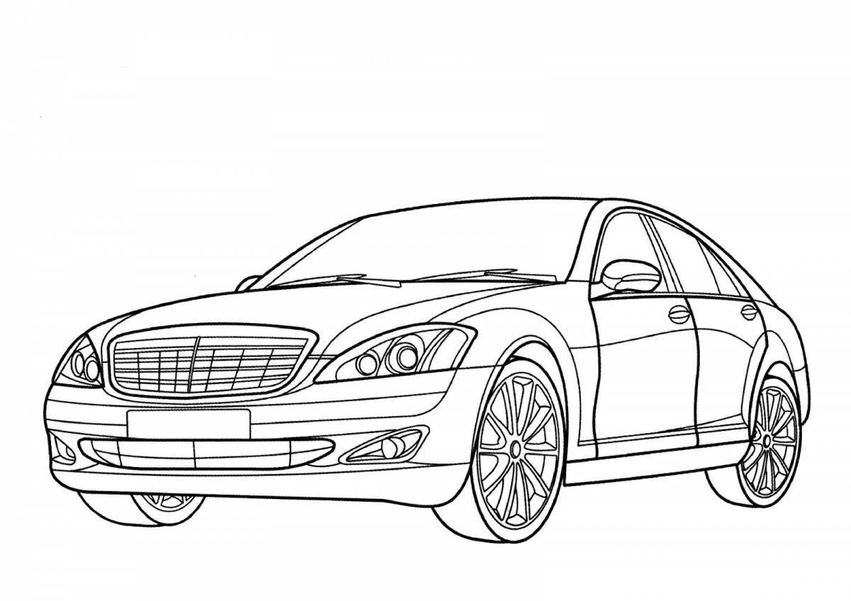 Coloring page glamorous mercedes s class