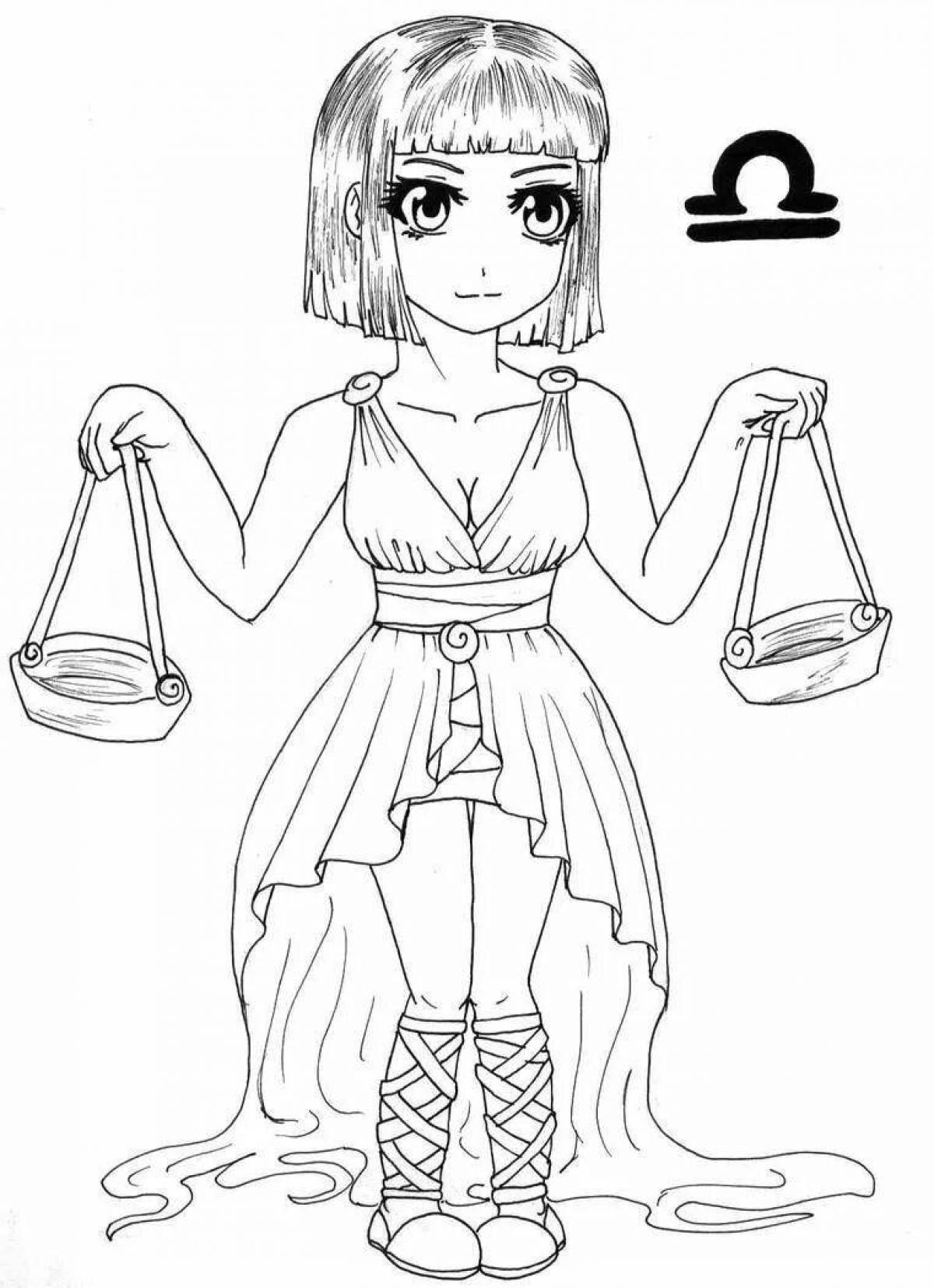 Colorful scale coloring page