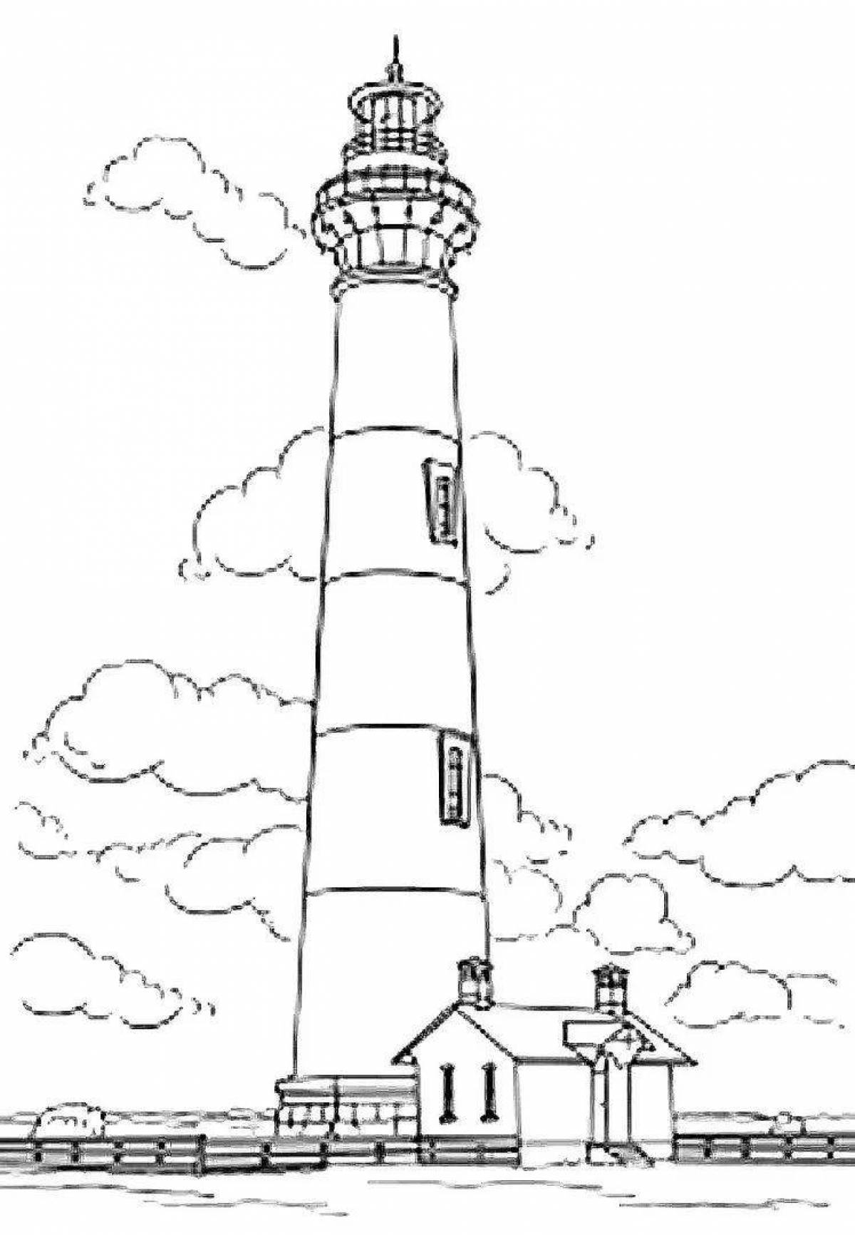 Lighthouse coloring book for kids