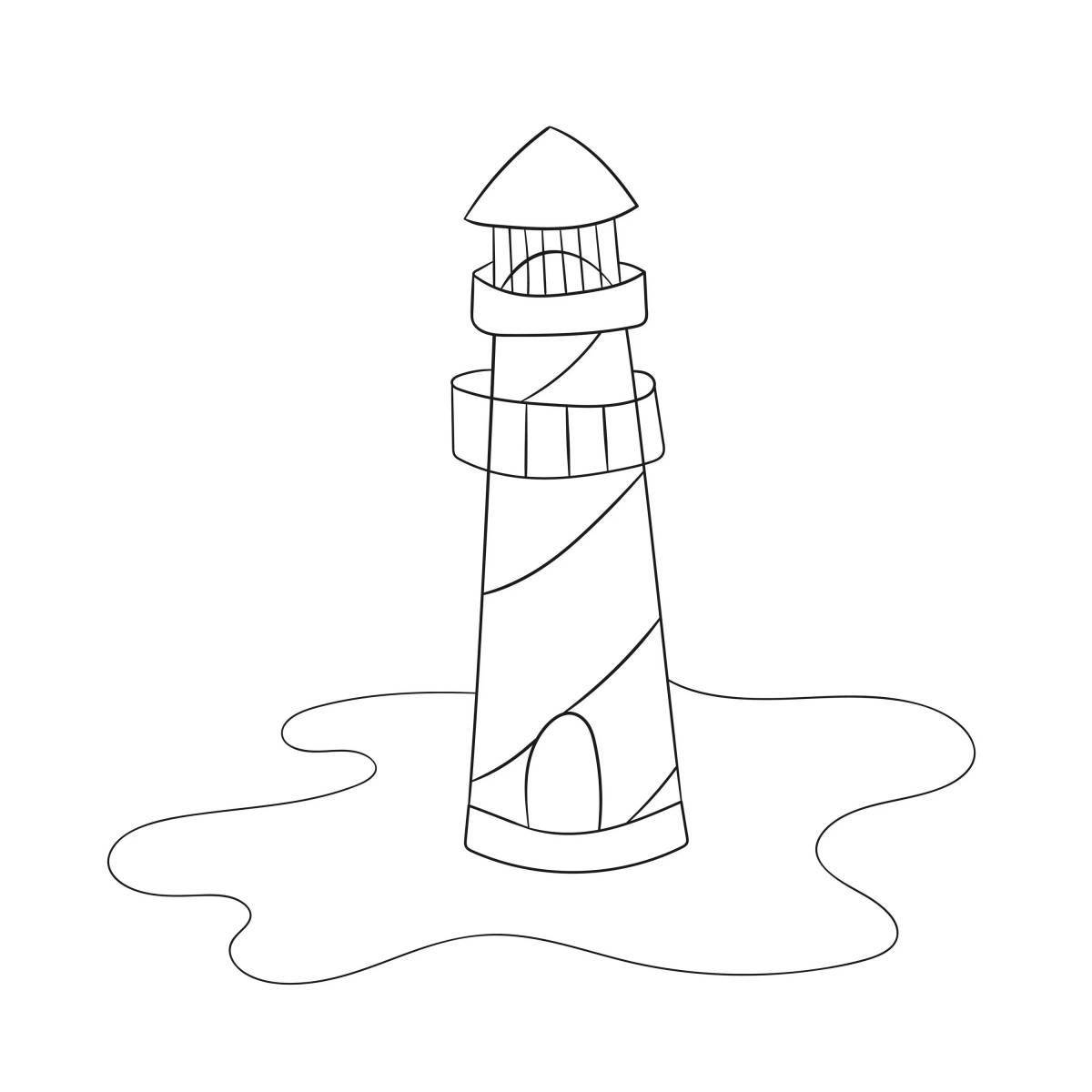 Violent lighthouse coloring book for kids
