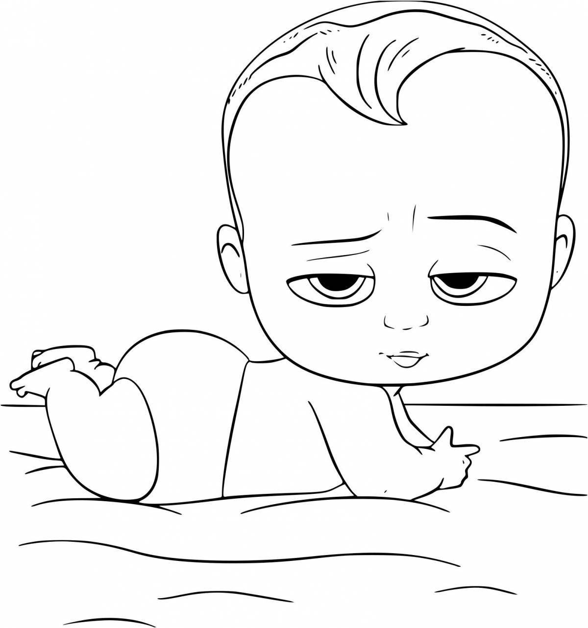 Photo Sparkling coloring boss baby 2