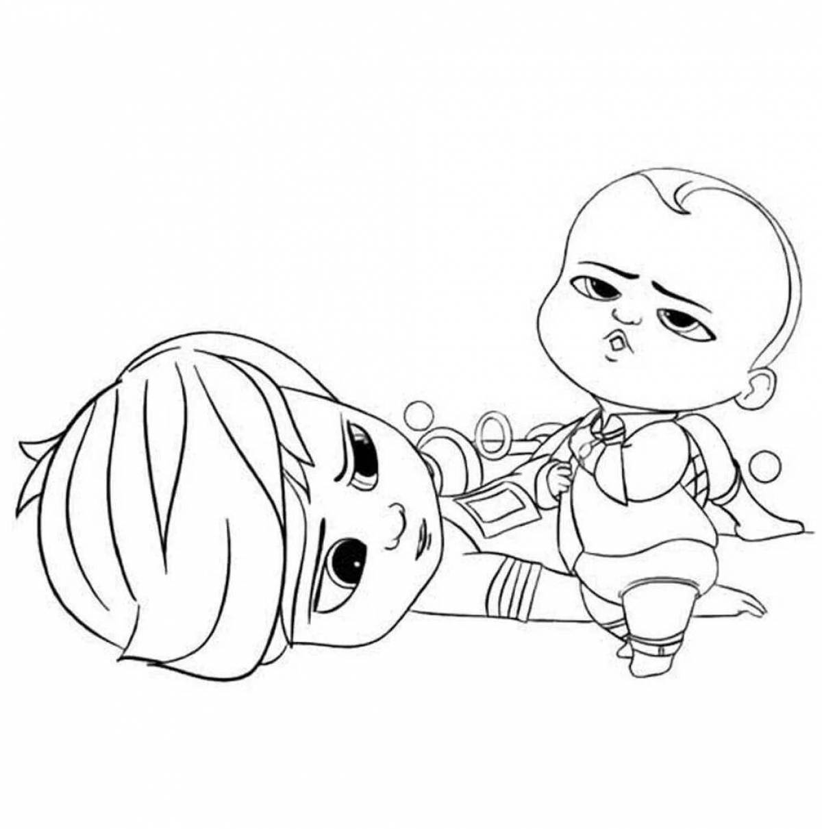 Photo Bright coloring boss baby 2