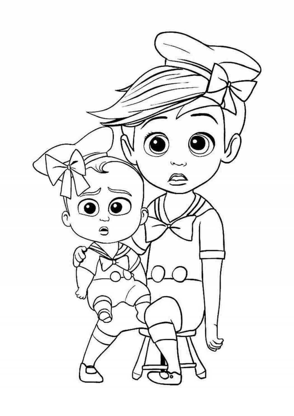 Photo Exquisite coloring boss baby 2