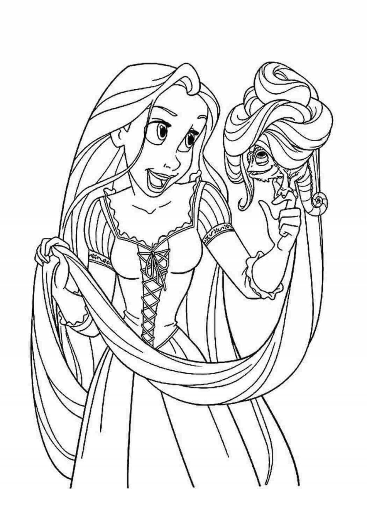 Terrific rapunzel coloring book with clothes