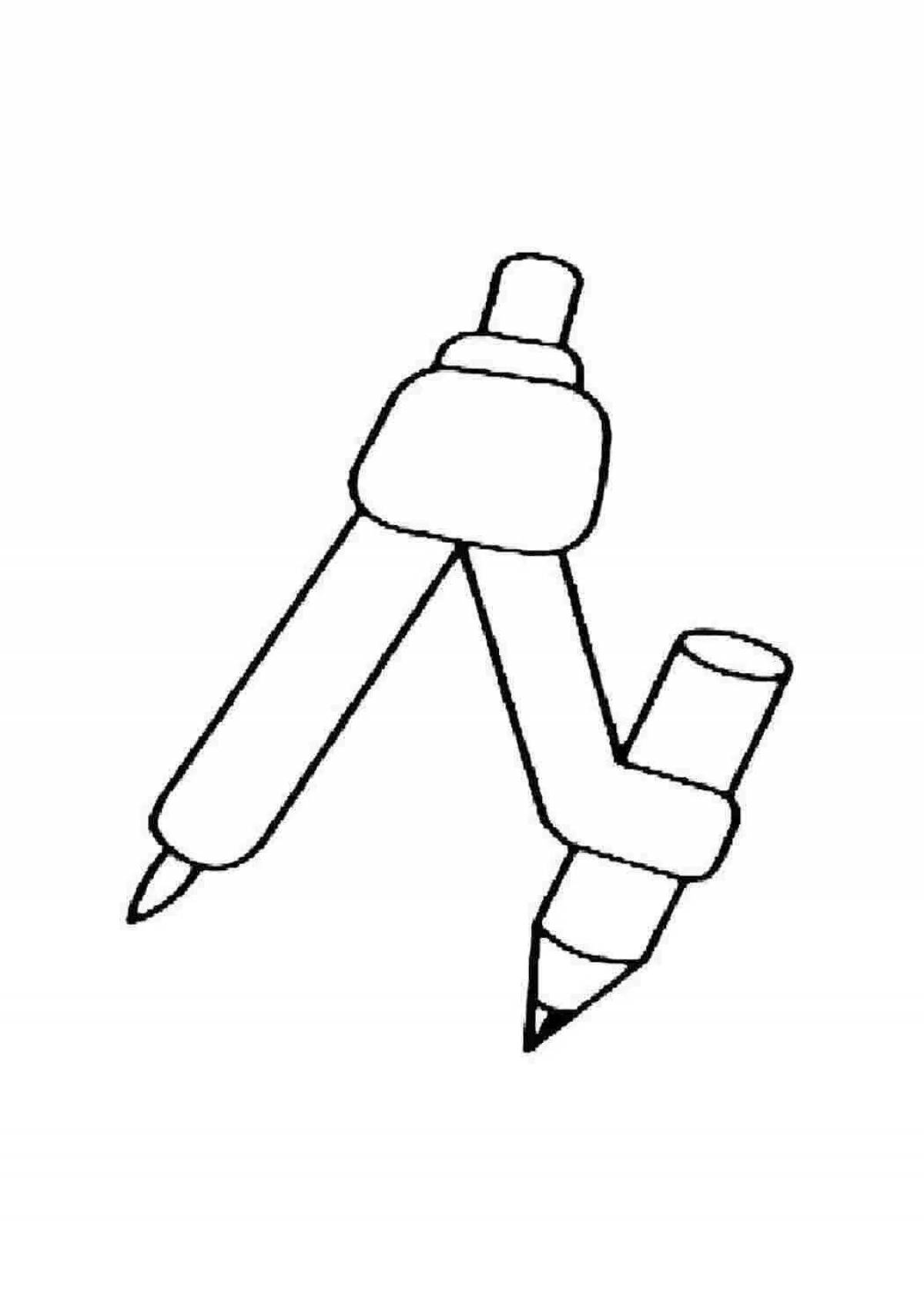 Мисс циркуль раскраска. Циркуль раскраска. Карандаш трафарет. Циркуль рисунок для детей. Рисунки циркулем.