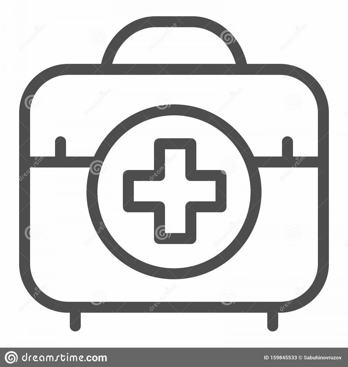 Медицинский чемодан иконка вектор
