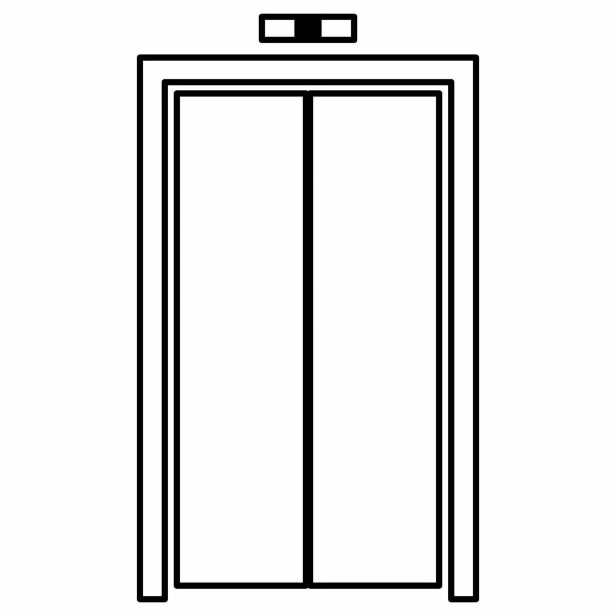 Animated elevator coloring book for kids