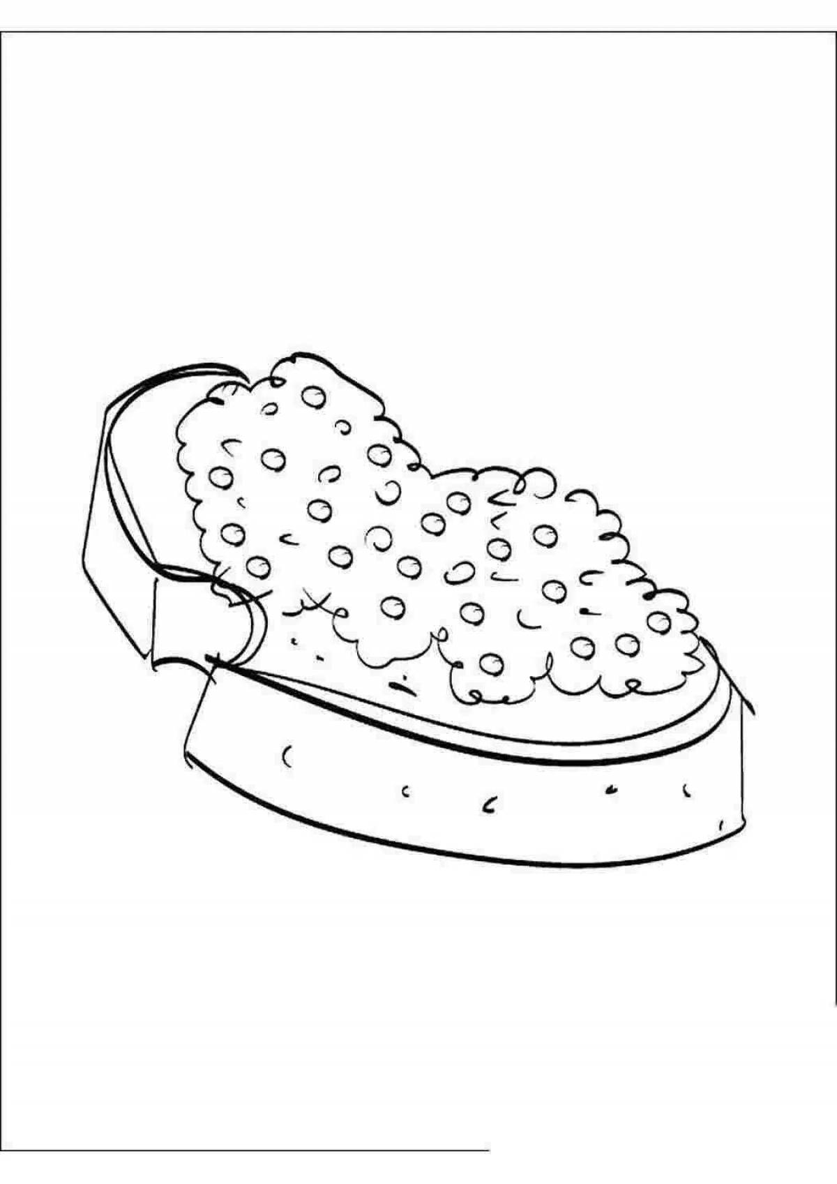Coloring page tantalizing sausage sandwich