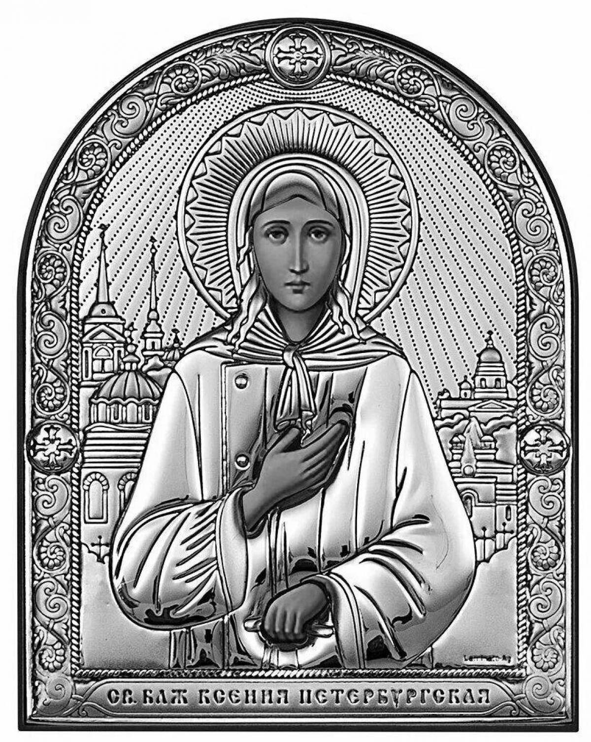 Divine coloring blessed Xenia of Petersburg