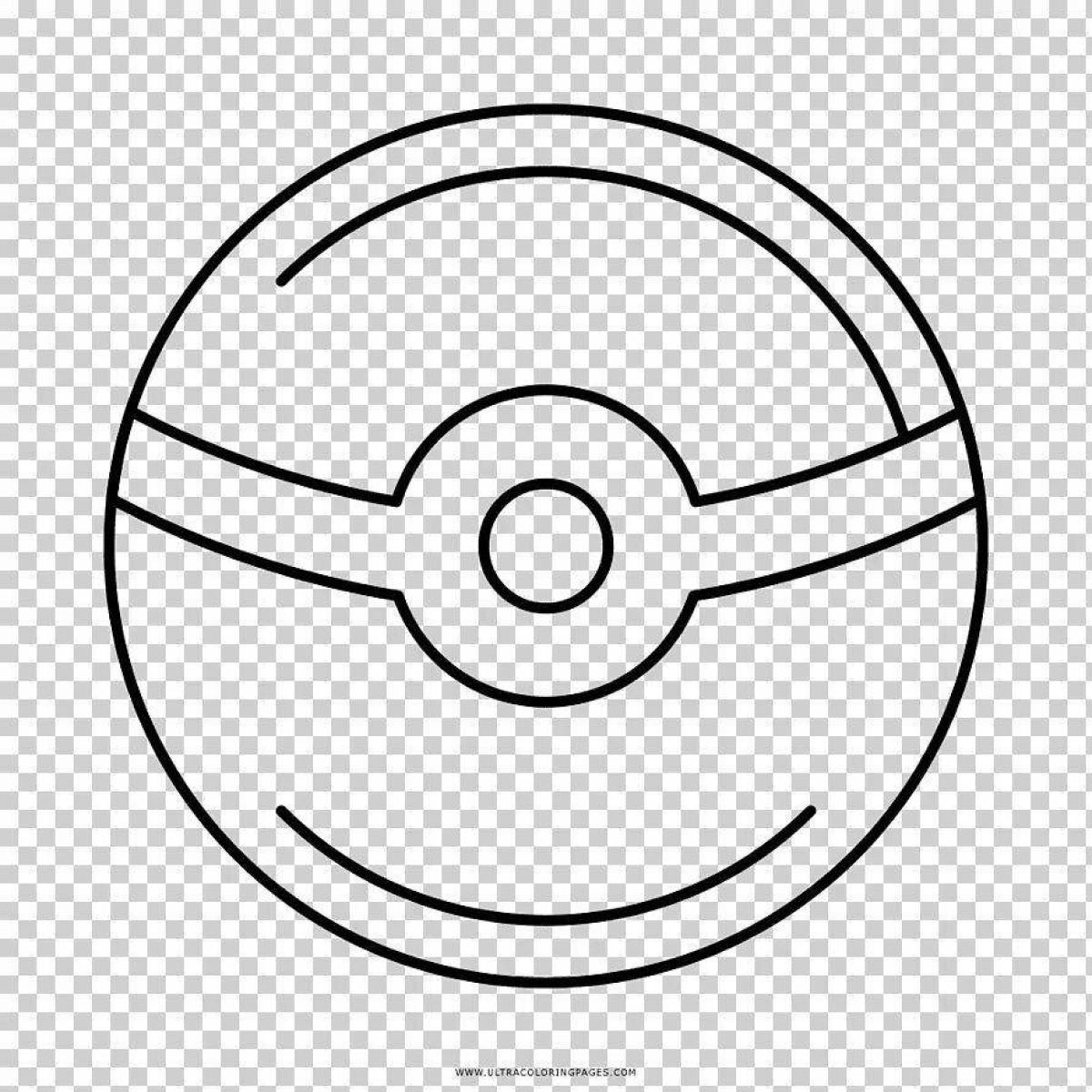 Fancy coloring pikachu and pokeball