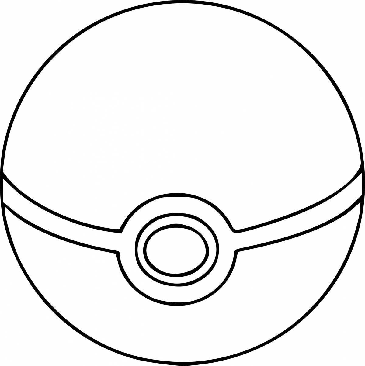 Awesome pikachu and pokeball coloring page