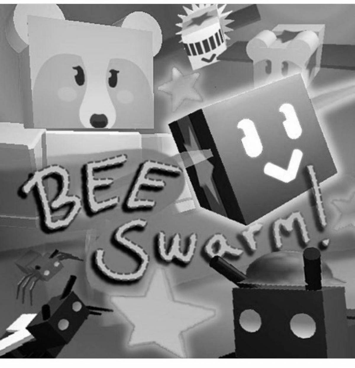 Adorable bee swarm simulator coloring page
