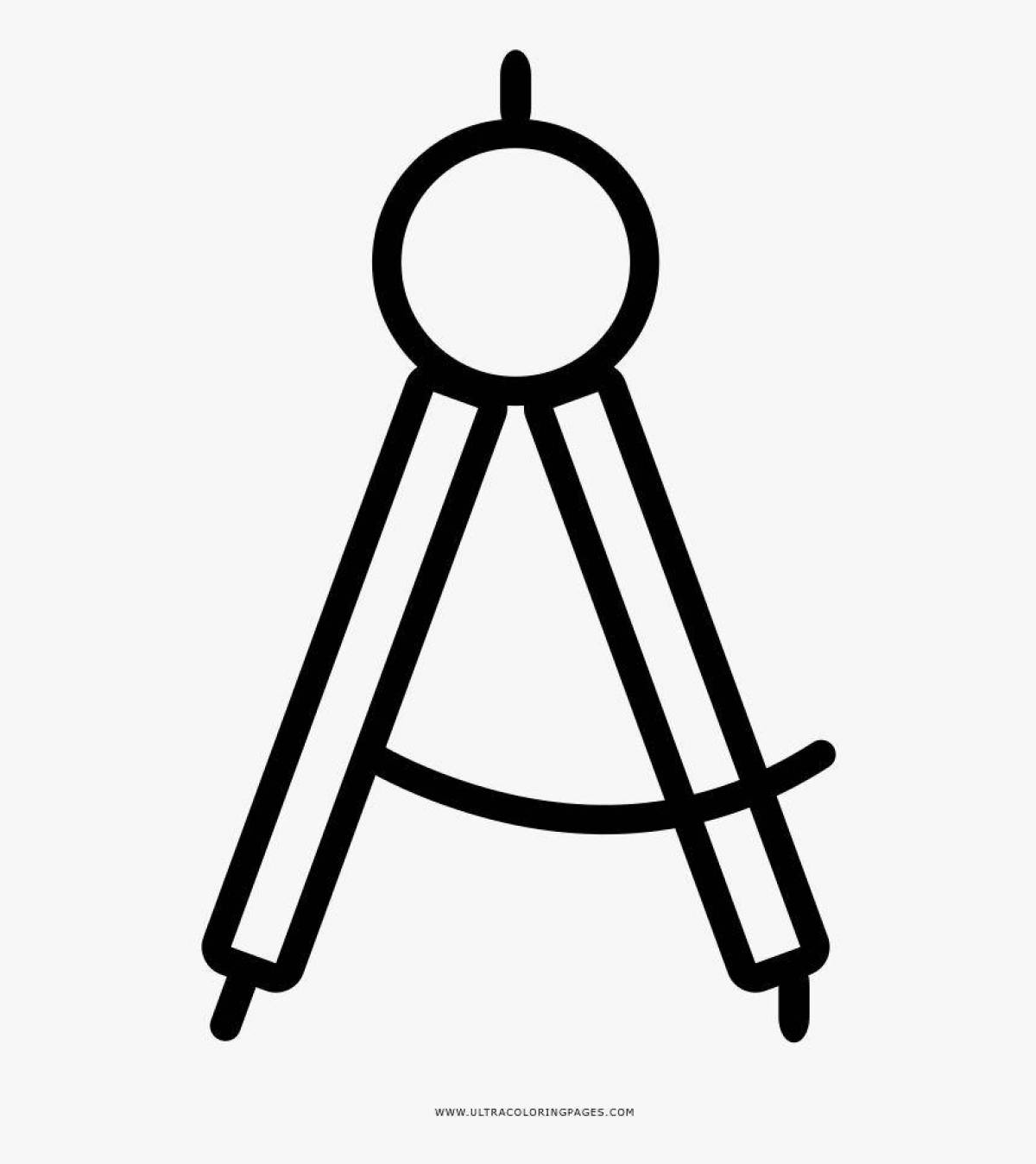 Merry coloring compass for kids