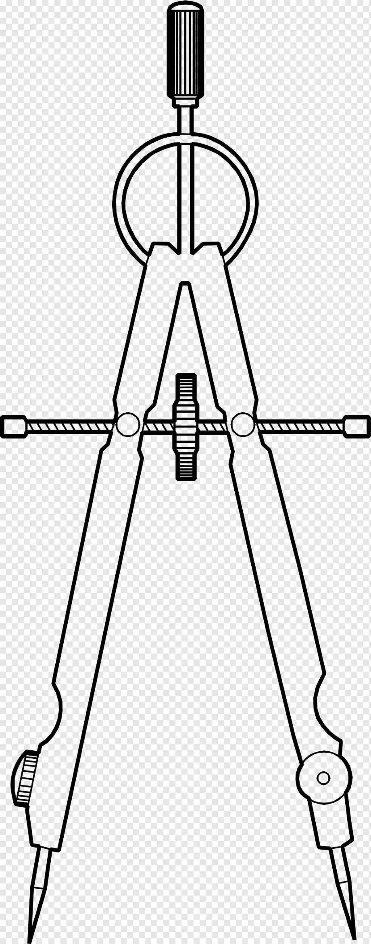 Adorable compass coloring book for kids