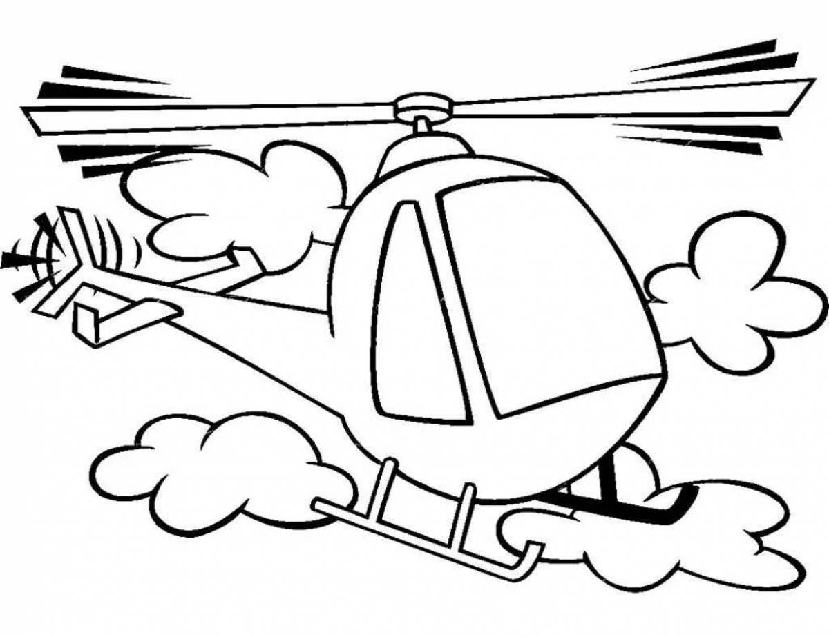 A fun helicopter coloring book for kids