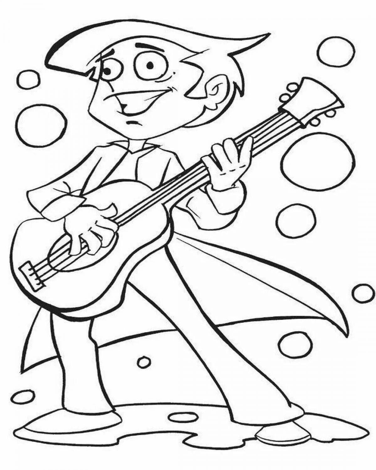 Charming singer coloring book for kids