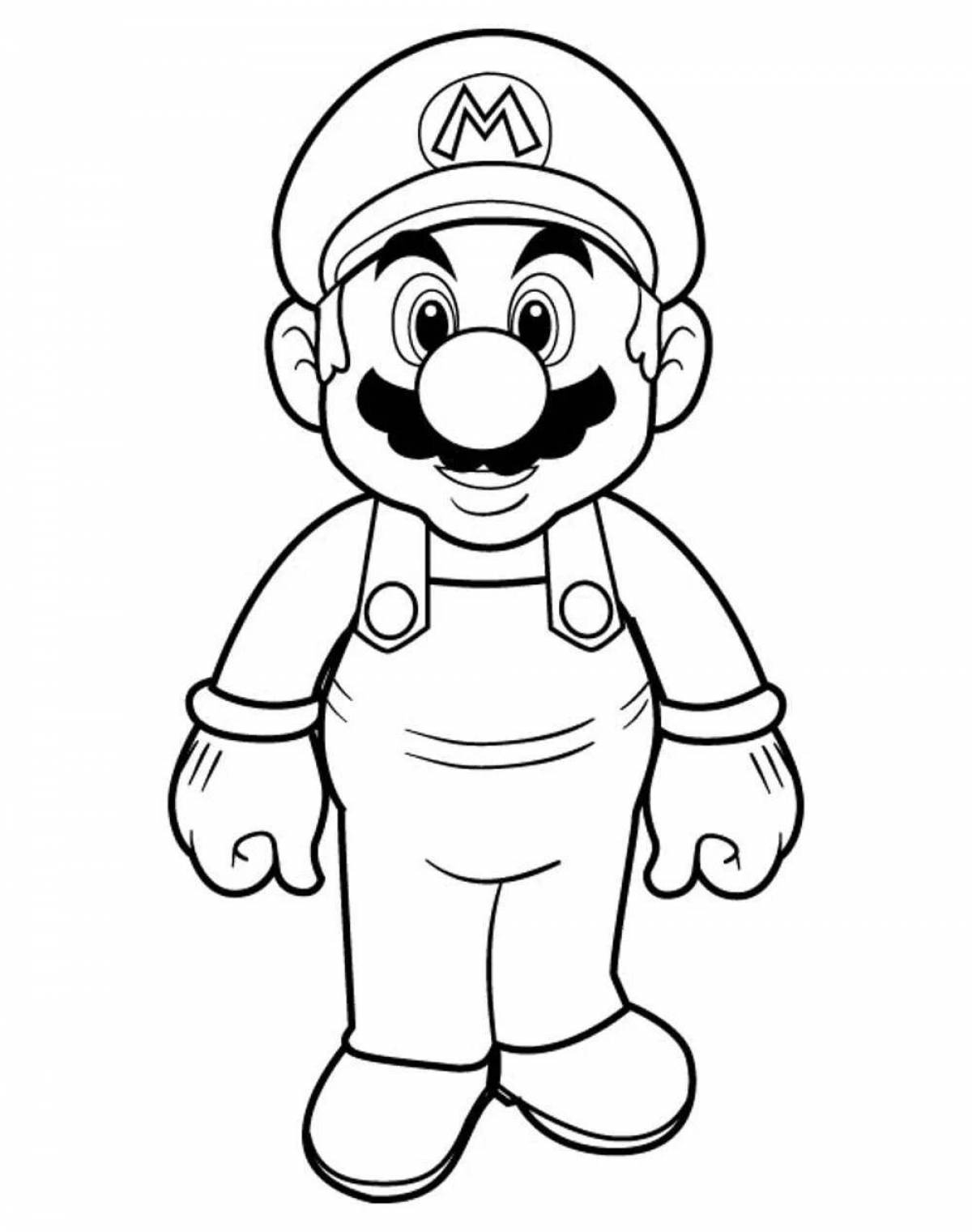Jolly mario coloring by numbers