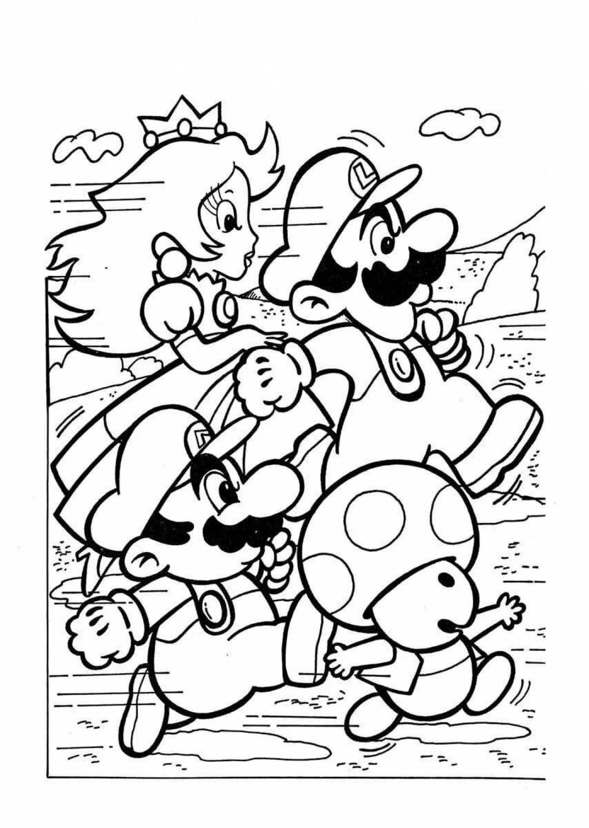 Mario fun coloring by numbers