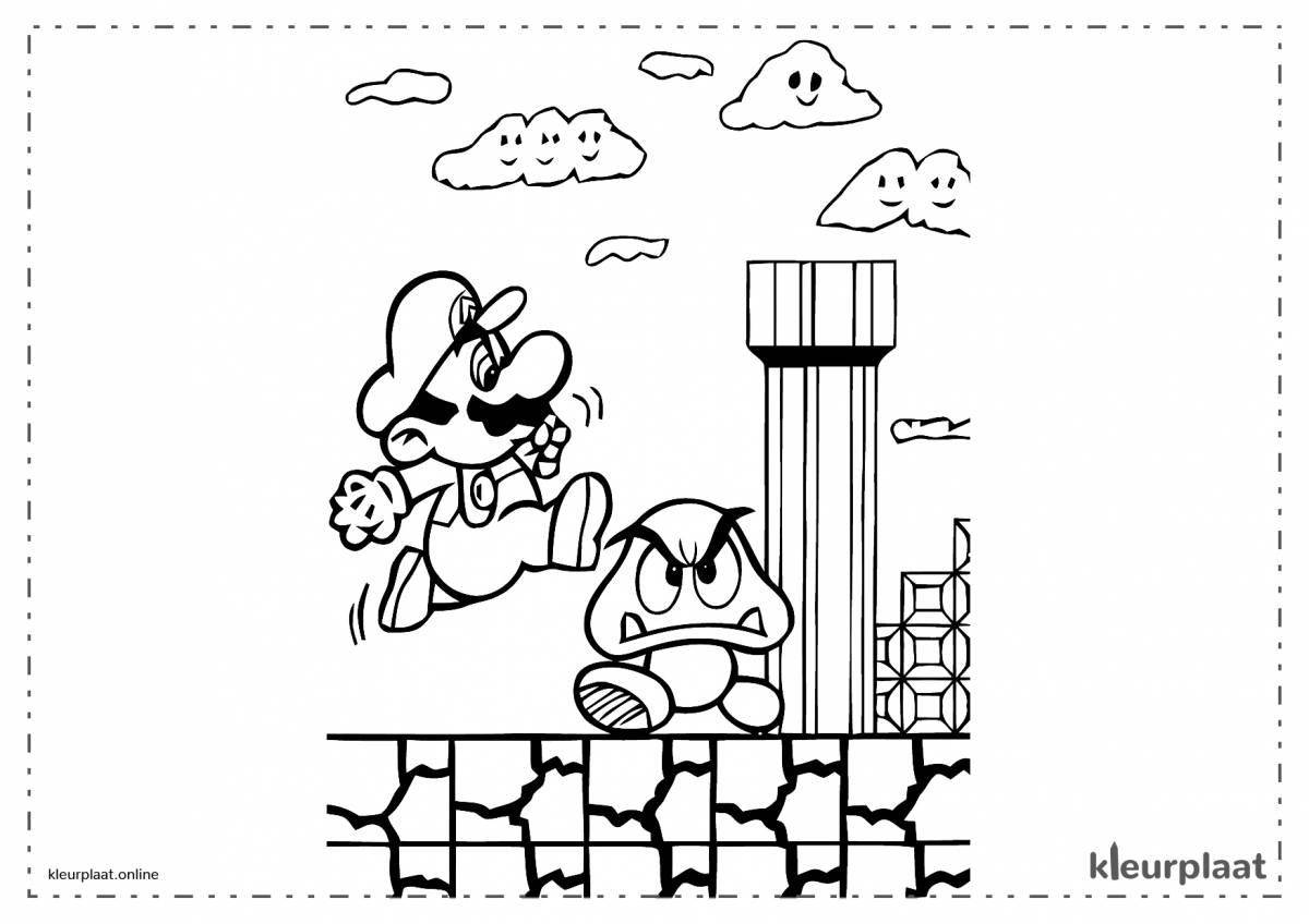 Fabulous mario coloring by numbers